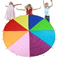 Juego de paracaídas 16-24 asas arcoíris para jugar paracaídas al aire libre- juego de paracaídas para entrenamiento de…